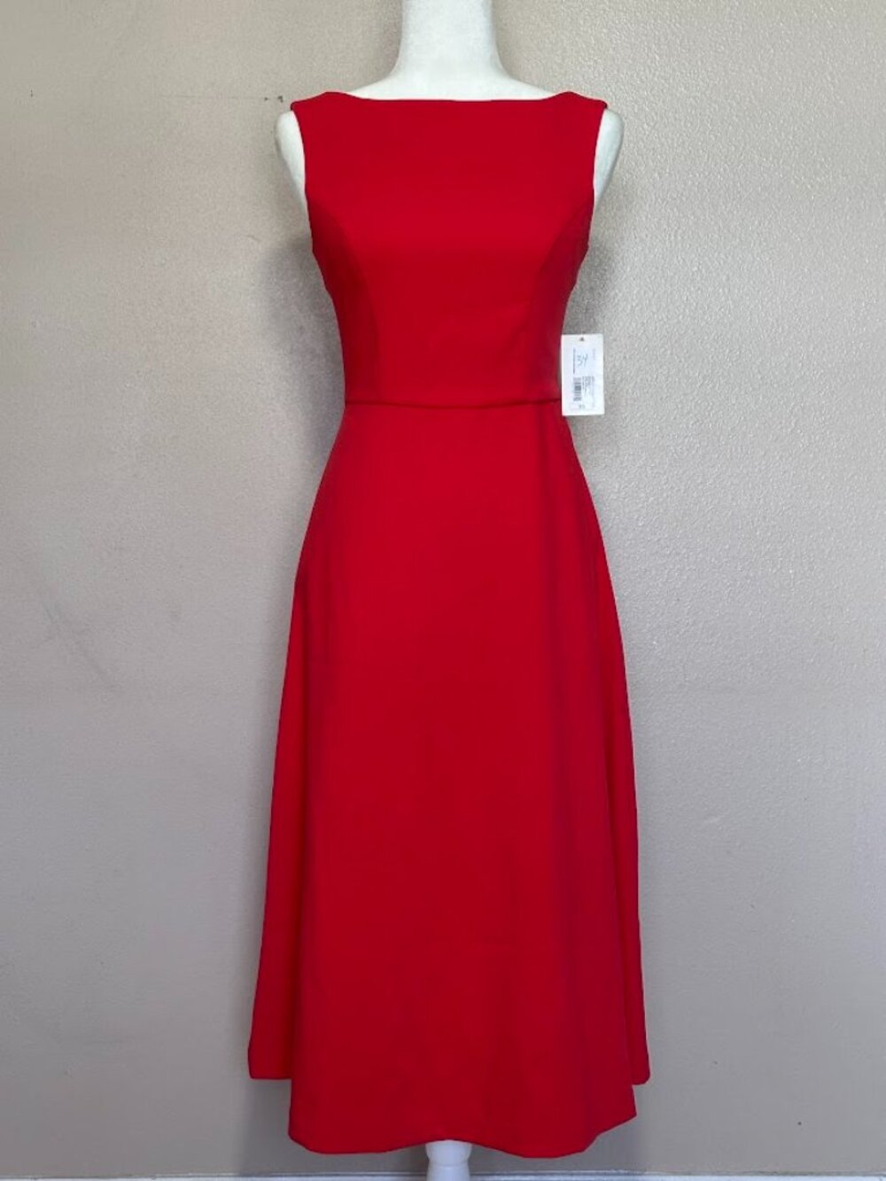 A New Day Red Midi Dress XS Fit & Flare NWT